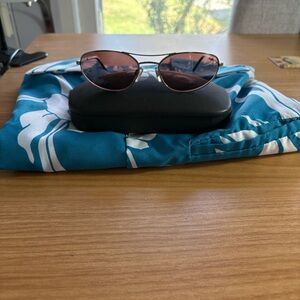 Revo H2O Photo Polarized Sunglasses Aviator Brown Lens Metal Frame Size 125